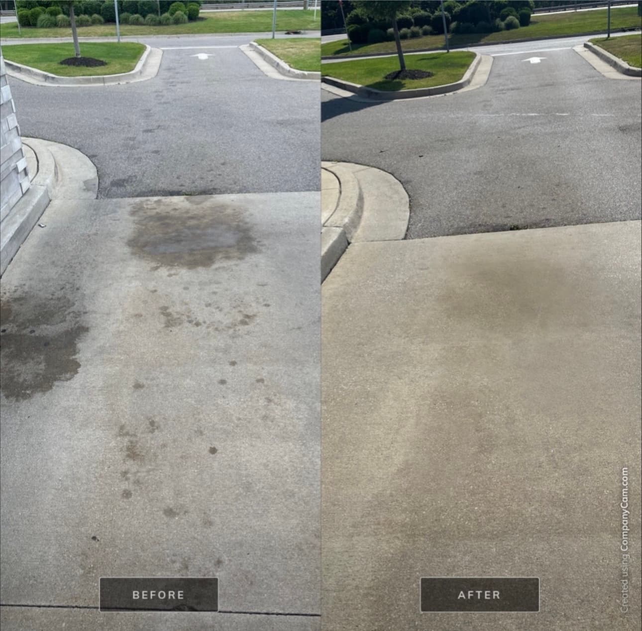 Parking Lot Oil Stain Removal